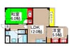コーポホリウチ 2LDKの間取り