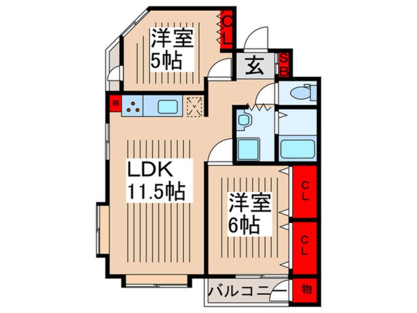 間取図 コーポマルエ