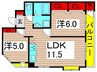 コーポマルエ 2LDKの間取り