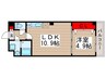 コネクトパーク南初富 1LDKの間取り
