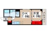 コネクトパーク南初富 1DKの間取り