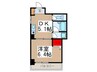 コ－シンビル 1DKの間取り