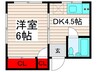 モダンピ－ス 1DKの間取り