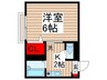スト－クフラッツ 1Kの間取り