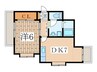 メゾン大岡台 1DKの間取り
