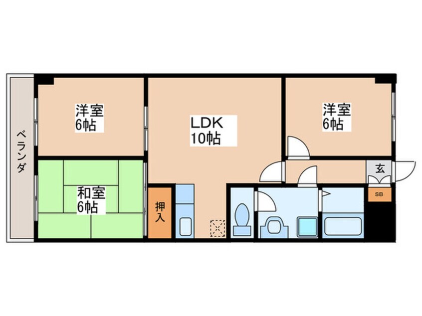 間取図 カサベリヤ・フジ（303）