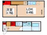 AJ南行徳 1LDKの間取り