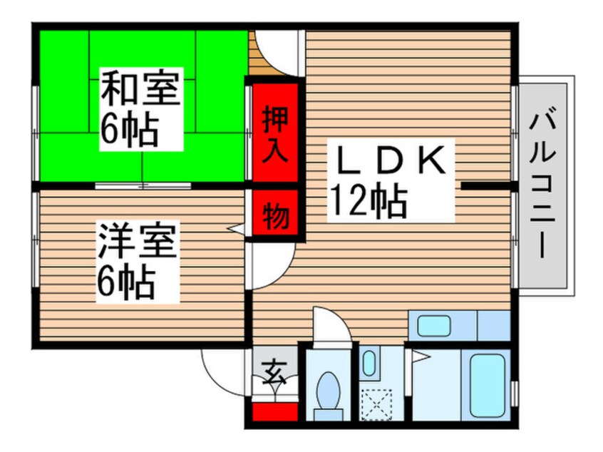 間取図 サンライフ梅郷Ｂ