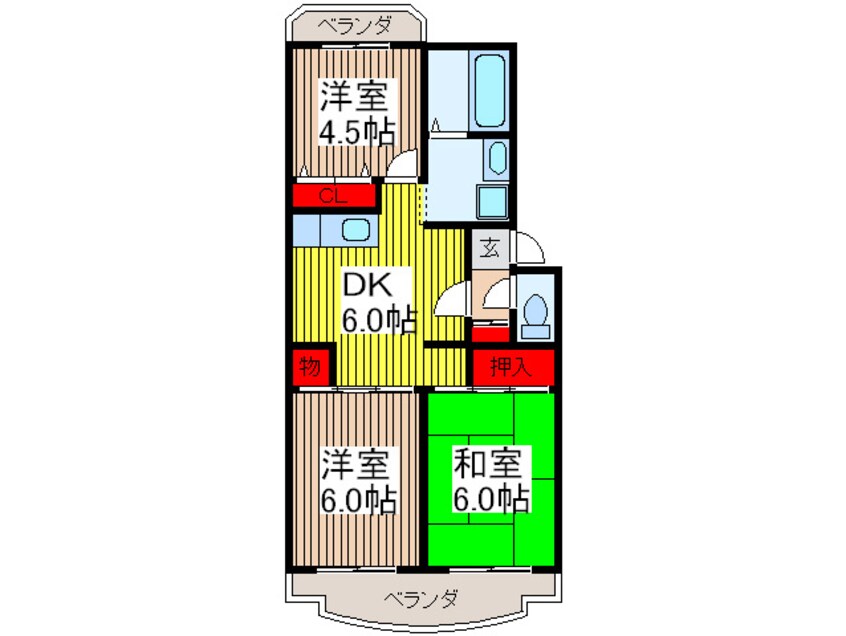間取図 クレスト松原
