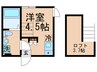 グランシャリオ金町 1Rの間取り