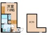 グランシャリオ金町 1Rの間取り