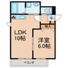 アフロディーテ 1LDKの間取り
