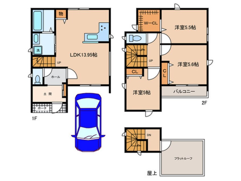 間取図 仮)板橋区大山西町B号棟新築工事