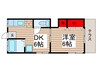 常盤木コ－ポ 1DKの間取り