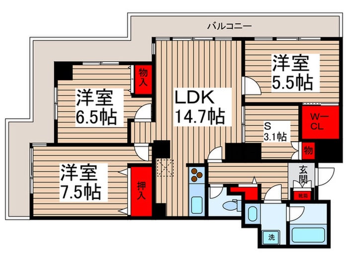 間取り図 ﾘﾊﾞ-ｼﾃｨ21ｲ-ｽﾄﾀﾜ-ｽﾞ10号棟