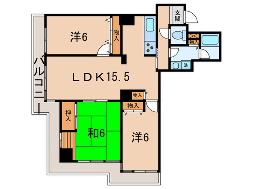 間取図 ﾘﾊﾞ-ｼﾃｨ21ｲ-ｽﾄﾀﾜ-ｽﾞ10号棟