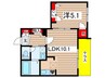 シャト－グレ－ス 1LDKの間取り
