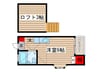 ノースパラシオン 1Rの間取り