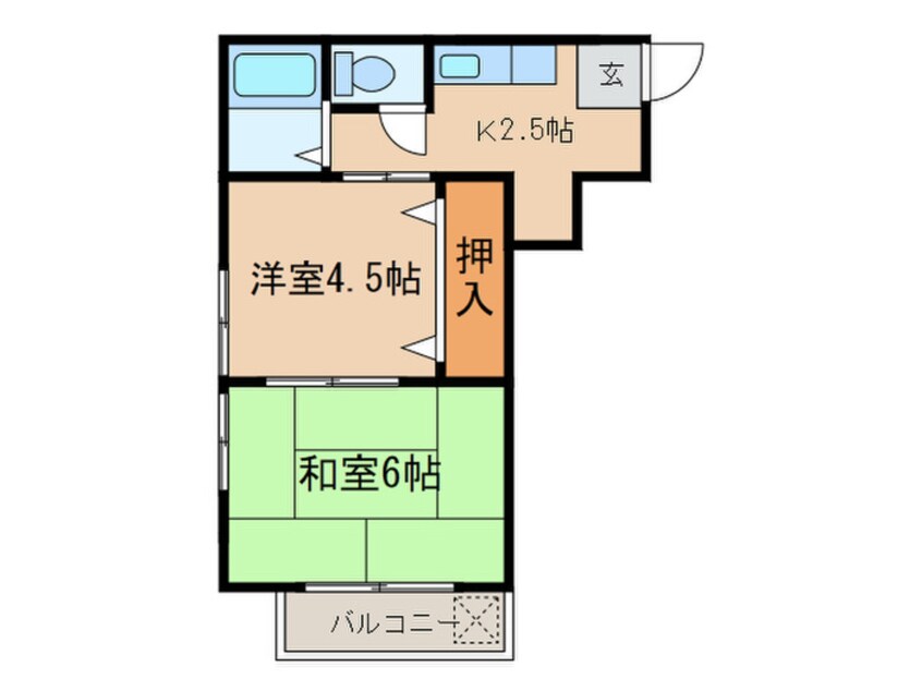 間取図 ハイツ　アゼリア