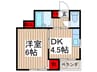 グランサイト六笠Ｎo.2 1DKの間取り