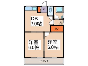 間取図 コーポ小松