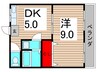 ブラウンハイツ 1DKの間取り