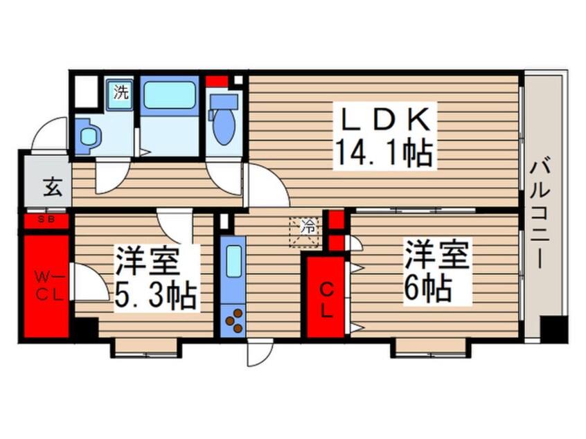 間取図 メルヴェ－ユ