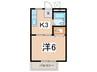 グリーンⅡ 1Kの間取り