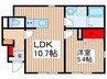 仮)ﾘｰﾌﾞﾙﾌｧｲﾝ草加清門 1LDKの間取り