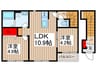 仮)ﾘｰﾌﾞﾙﾌｧｲﾝ草加清門 2LDKの間取り