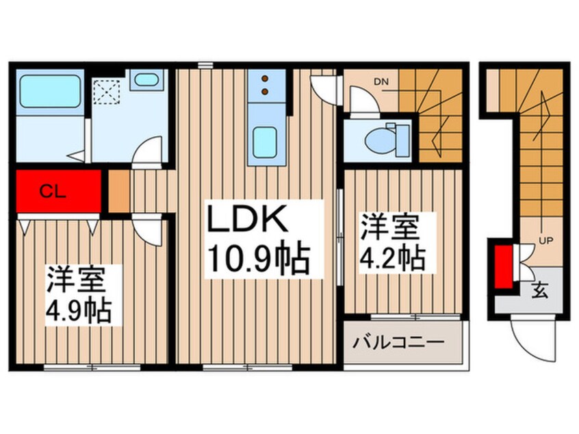 間取図 リーブルファイン草加清門