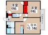バンク－ル藤枝 2LDKの間取り