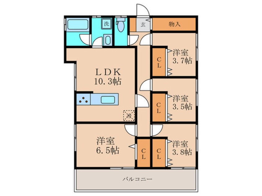 間取図 弦巻一丁目戸建(2F)