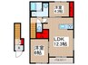 仮)ﾘｰﾌﾞﾙﾌｧｲﾝ草加新善町 2LDKの間取り