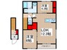 仮)ﾘｰﾌﾞﾙﾌｧｲﾝ草加新善町 2LDKの間取り
