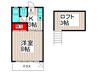 コスモス吉野 1Kの間取り