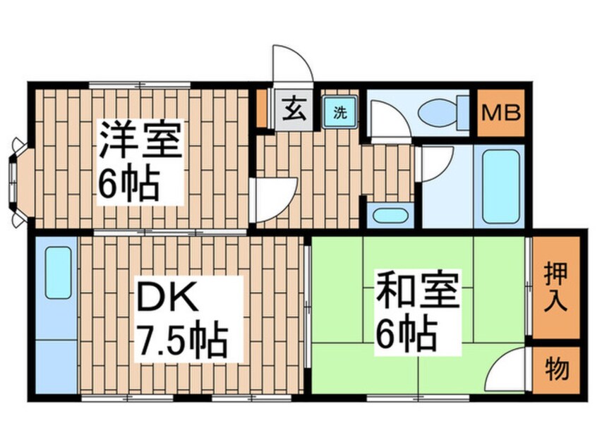 間取図 リ－ジェント仲池上