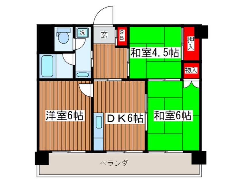 間取図 富士蔵コーポ