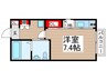 エトワ－ル松山A 1Kの間取り
