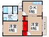 メゾン日暮 2DKの間取り