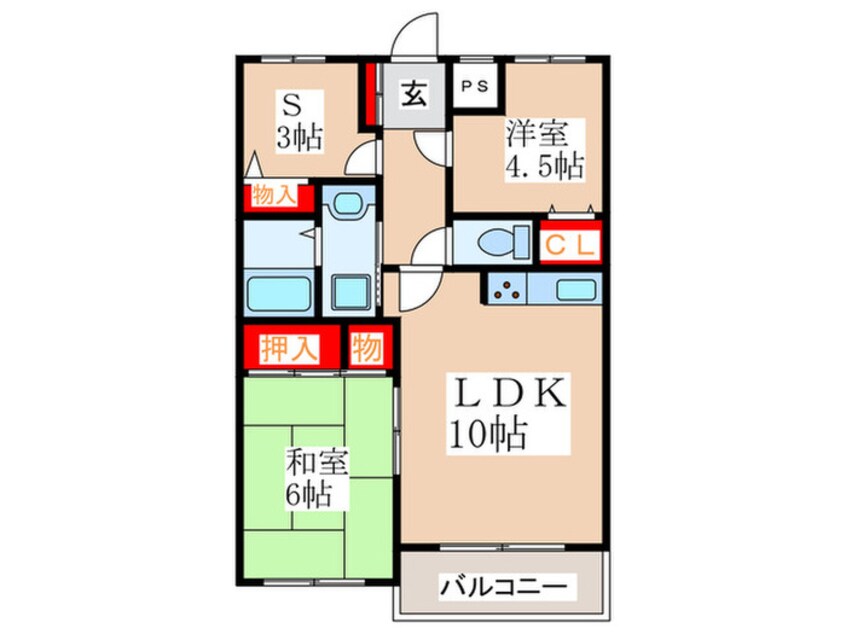 間取図 セザール第二鷺宮(302)