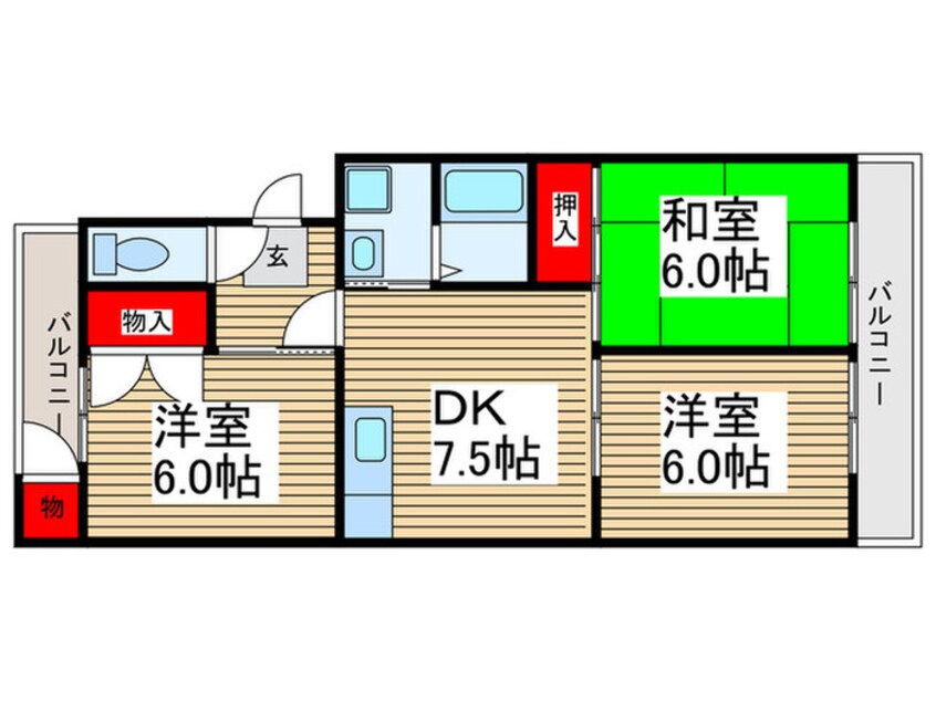 間取図 ウィステリア801