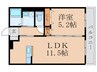 Ｐｕｒｅ　Ｃｏｕｒｔ 1LDKの間取り