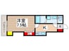 カサブランカ 1Kの間取り