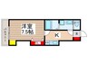 カサブランカ 1Kの間取り