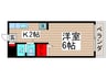 ピアネ－ズ中山 1Kの間取り