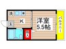 コ－ポ９２ 1Kの間取り
