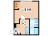 ミネット桜ケ丘 1Kの間取り