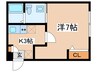 ミネット桜ケ丘 1Kの間取り