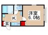 ホープアイランド 1Kの間取り